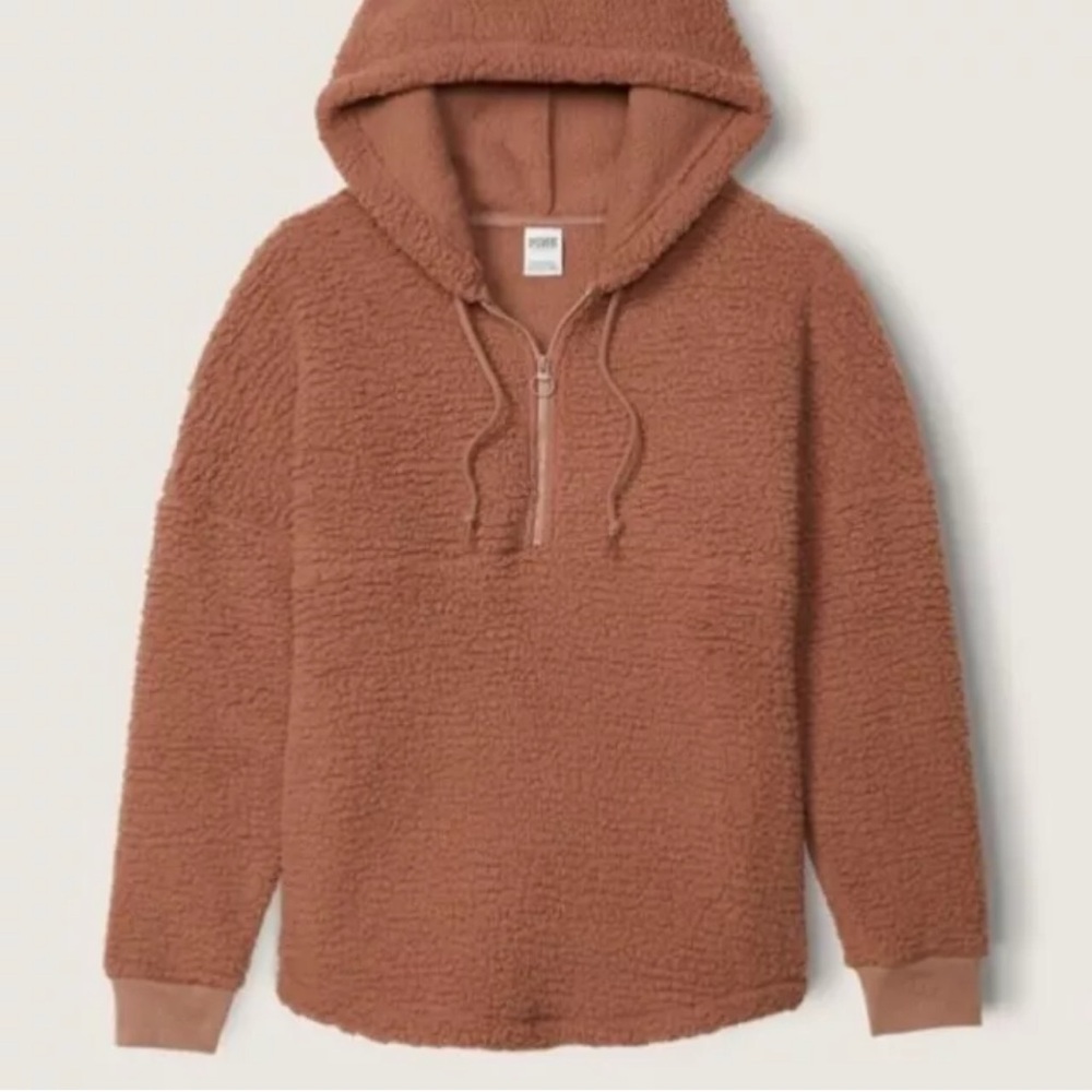 VS Cozy Brown Hooded Sweater